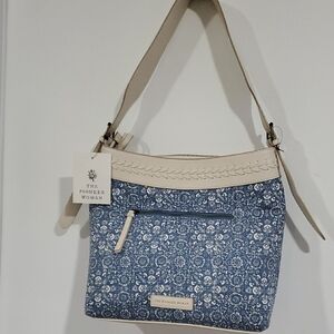 The Pioneer Woman Blue and Cream Floral Bag